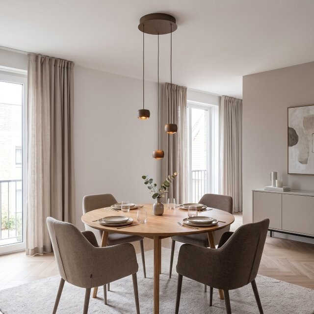 Hanglamp Cosmo 3-lichts getrapt brons