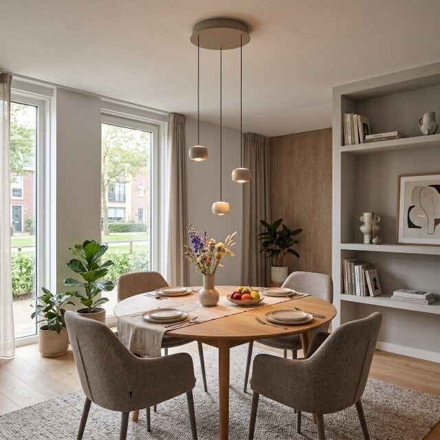 Hanglamp Cosmo 3-lichts getrapt crème