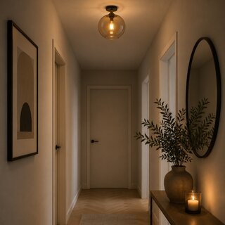 Plafondlamp Fresu 1-lichts Brons