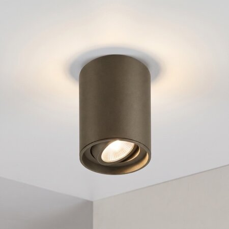ETH Modern industriële opbouwspot Viggo 1-lichts Anodic brown kantelbaarOpbouwspot Viggo 1-lichts Anodic brown kantelbaar