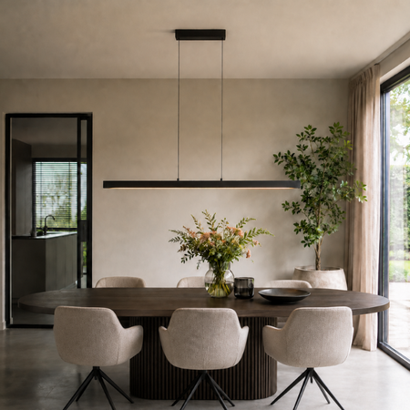 Freelight Modern minimalistische hanglamp Traiano 120 cm zwart