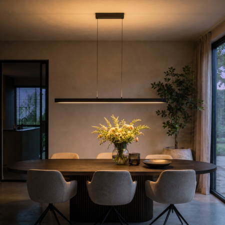 Freelight Modern minimalistische hanglamp Traiano 120 cm zwart