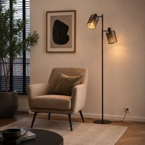 ETH Moderne Vloerlamp Laser 2-lichts zwart goud