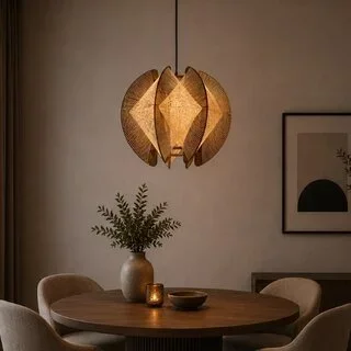 Hanglamp Jessica 1-lichts walnut