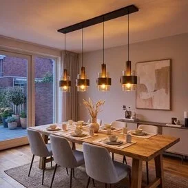 Hanglamp Marrone 4-lichts brons
