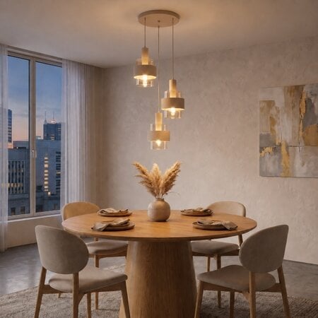 Highlight Modern Scandinavische hanglamp Marrone 3-lichts getrapt zand