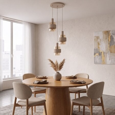 Highlight Modern Scandinavische hanglamp Marrone 3-lichts getrapt zand