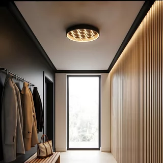 Plafondlamp Alcadozo zwart Ø60 cm