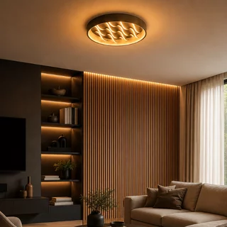 Plafondlamp Alcadozo brons Ø60 cm