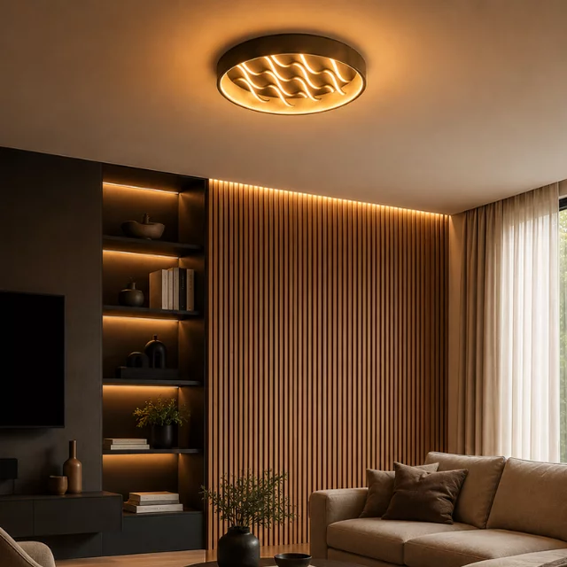 Plafondlamp Alcadozo brons Ø60 cm