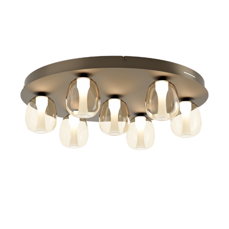 Stars of Light Moderne design plafondlamp Ferro 7-lichts rond brons