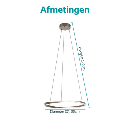 Stars of Light Moderne design hanglamp Camerota ronde LED ring brons