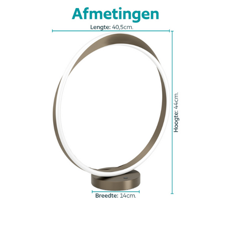 Stars of Light Moderne design tafellamp Camerota 1-lichts brons met 3 lichtkleuren