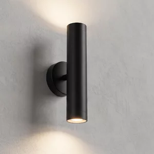 Highlight Moderne Industriële wandlamp Perugia 2-lichts zwart