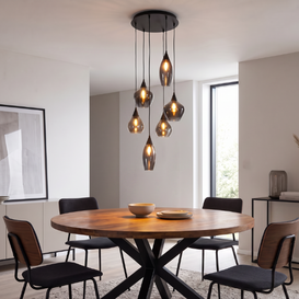 Hanglamp Cambio 6-lichts getrapt Smoke