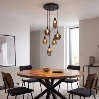 Hanglamp Cambio 6-lichts getrapt Smoke