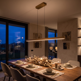 Hanglamp Traiano brons 160 cm