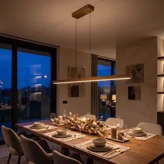 Hanglamp Traiano brons 160 cm