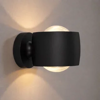 Wandlamp Amora 2-lichts zwart