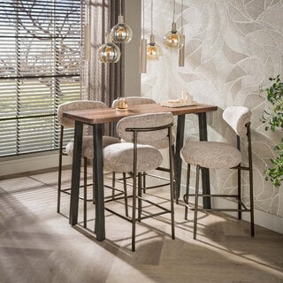 Bartafel Kian 130 cm massief acacia bruin