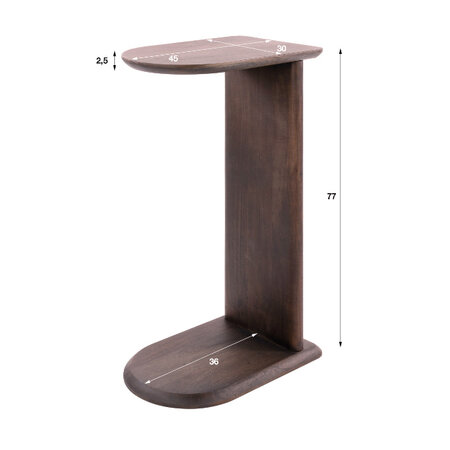 BelaLuz Moderne laptoptafel Mae bruin acaciahout
