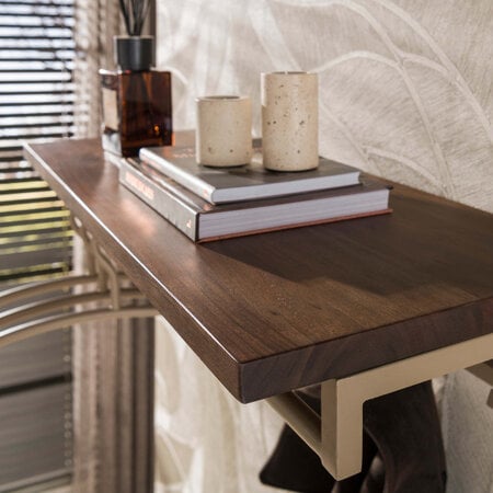 BelaLuz Modern landelijke beige kapstok Dune 5 haken met hoedenplank
