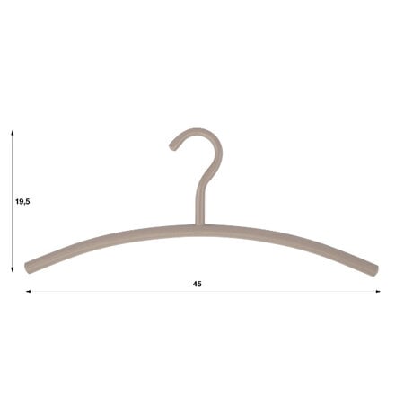 BelaLuz moderne landelijk kledinghangers Jane set van 6 beige