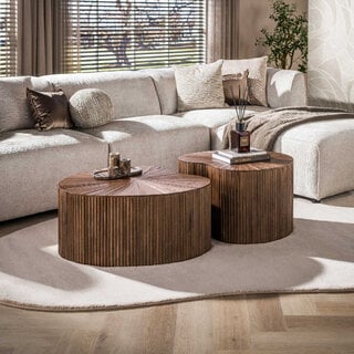 Salontafel Maya Teak 2 set niervormig teak