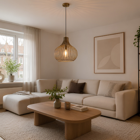 Hanglamp Aglio 1-lichts brons Ø38 cm