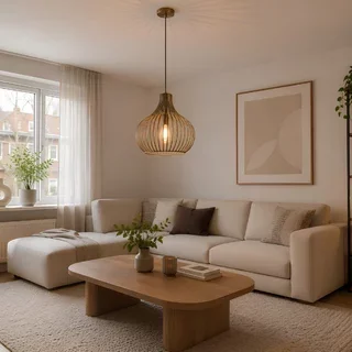 Hanglamp Aglio 1-lichts brons Ø38 cm