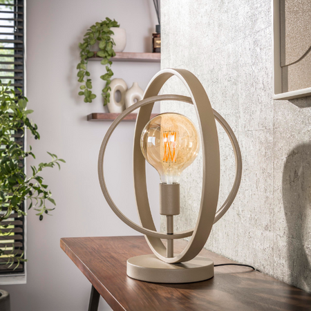 BelaLuz Modern Scandinavische tafellamp Ozon 1-lichts beige