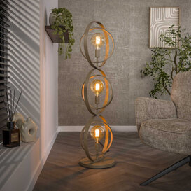 Vloerlamp Ozon 3-lichts beige