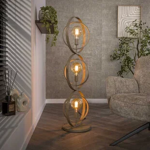 Vloerlamp Ozon 3-lichts beige