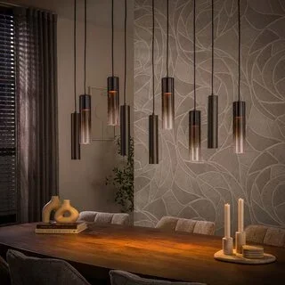 Hanglamp Luce 9-lichts bruin