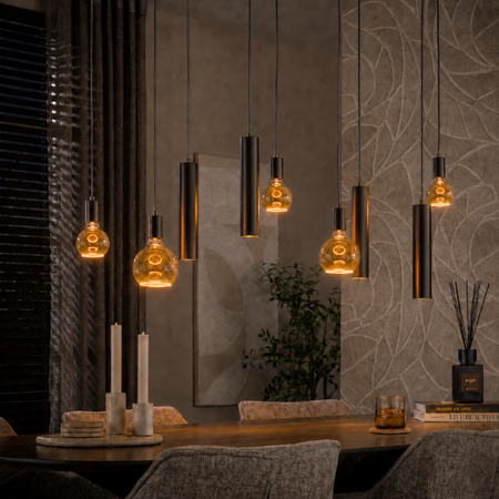BelaLuz Hanglamp Brisa 9-lichts bruin met kokers