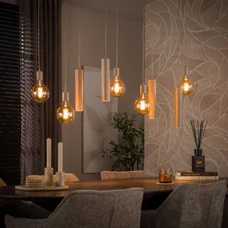 Hanglamp Brisa 9-lichts beige