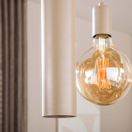 BelaLuz Hanglamp Brisa 9-lichts beige met kokers