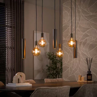 Hanglamp Brisa 7-lichts bruin