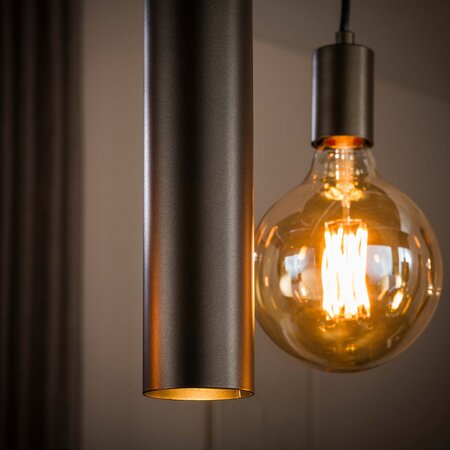 BelaLuz Hanglamp Brisa 7-lichts bruin met kokers