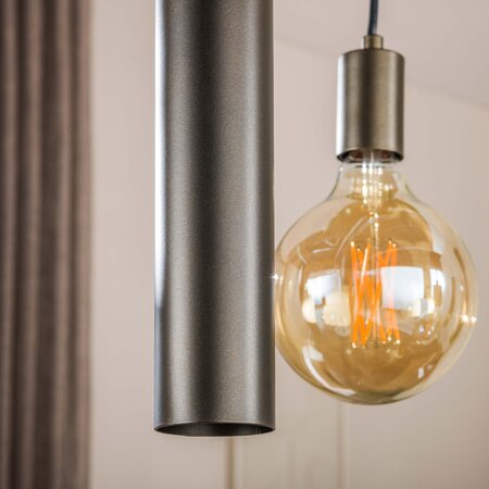 BelaLuz Hanglamp Brisa 7-lichts bruin met kokers