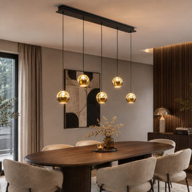Hanglamp Belluno 5-Lichts goud
