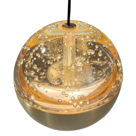 Steinhauer Hotel chique hanglamp Belluno 5-Lichts goud en amber glas