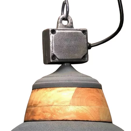 BelaLuz Landelijke hanglamp Rome Betonlook Hout