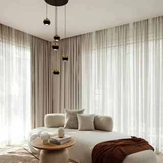 Hanglamp Belluno 5-lichts smoke glas getrapt