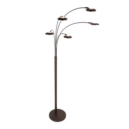 Steinhauer Moderne design vloerlamp Synna 5-lichts LED cacao