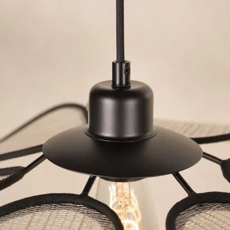 Steinhauer Japandi hanglamp LumaFlora 1-lichts linnen crème