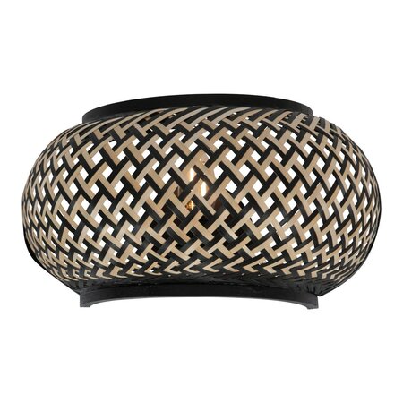 Steinhauer Oosterse design wandlamp Maze 1-lichts bamboe zwart naturel