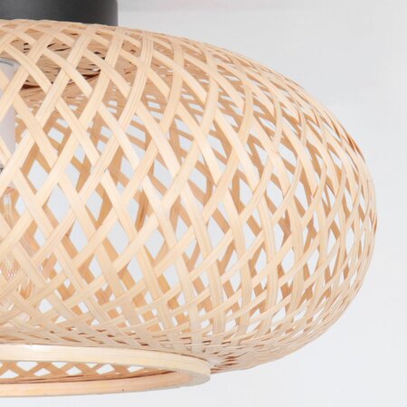 Steinhauer Japandi plafondlamp Maze 1-lichts bamboe beige