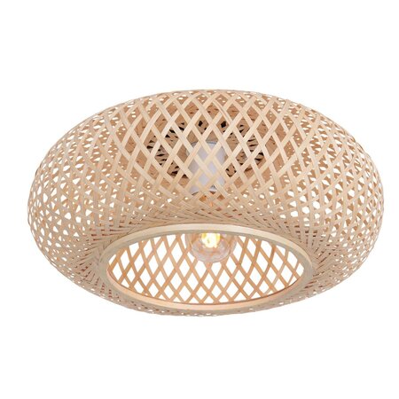 Steinhauer Japandi plafondlamp Maze 1-lichts bamboe beige