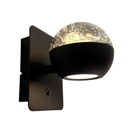 Steinhauer Moderne design wandlamp Belluno 1-lichts smoke glas zwart